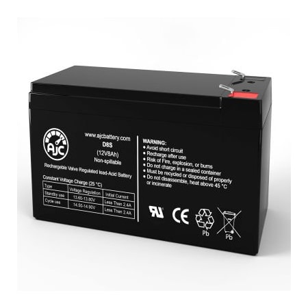 AJC Potter Electric PFC-5008 Alarm Replacement Battery 8Ah, 12V, F1
